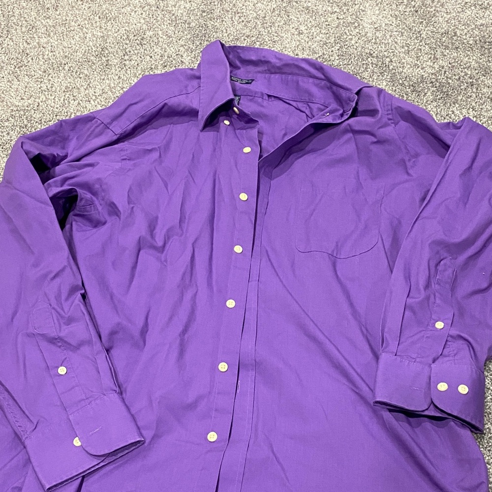 Izod Men's Vibrant Purple Button Down Shirt